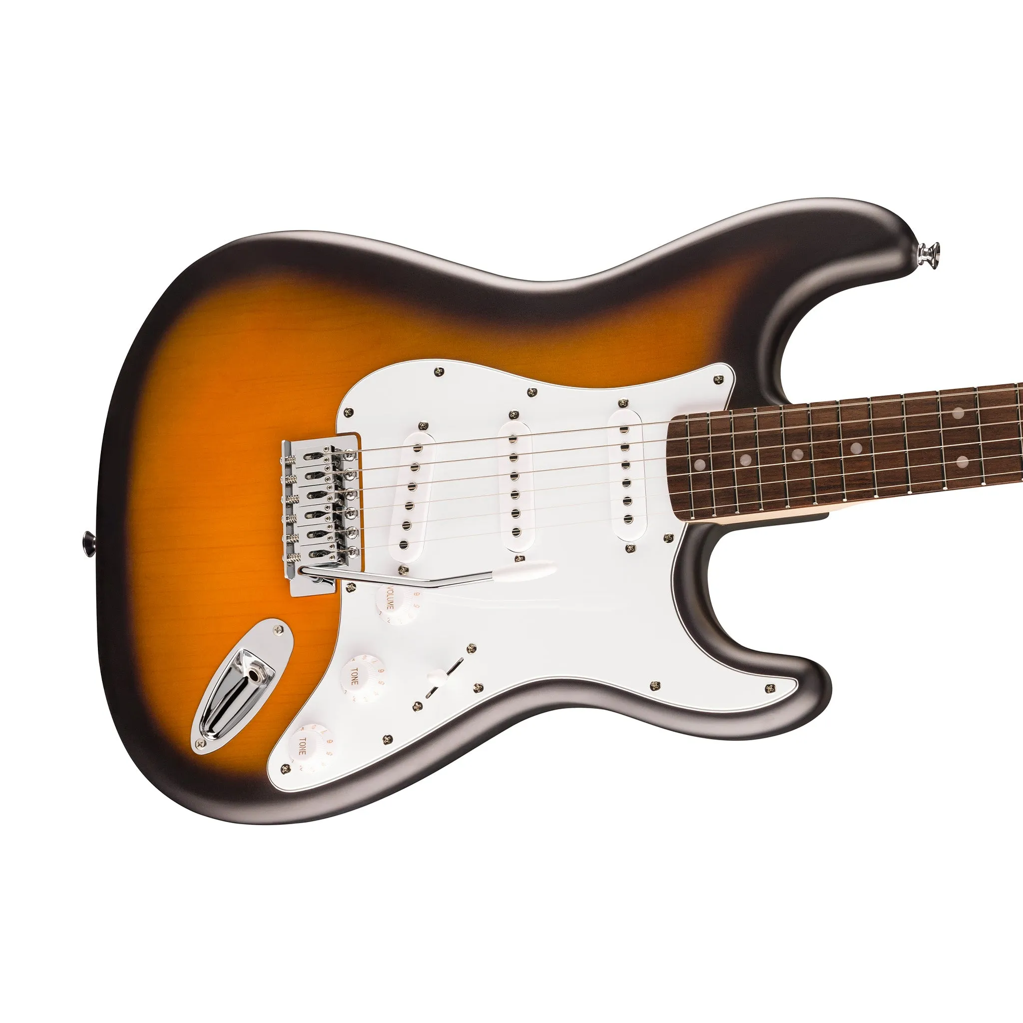 Squier Debut Series Stratocaster Electric Guitar, Laurel FB, 2-Colour Sunburst