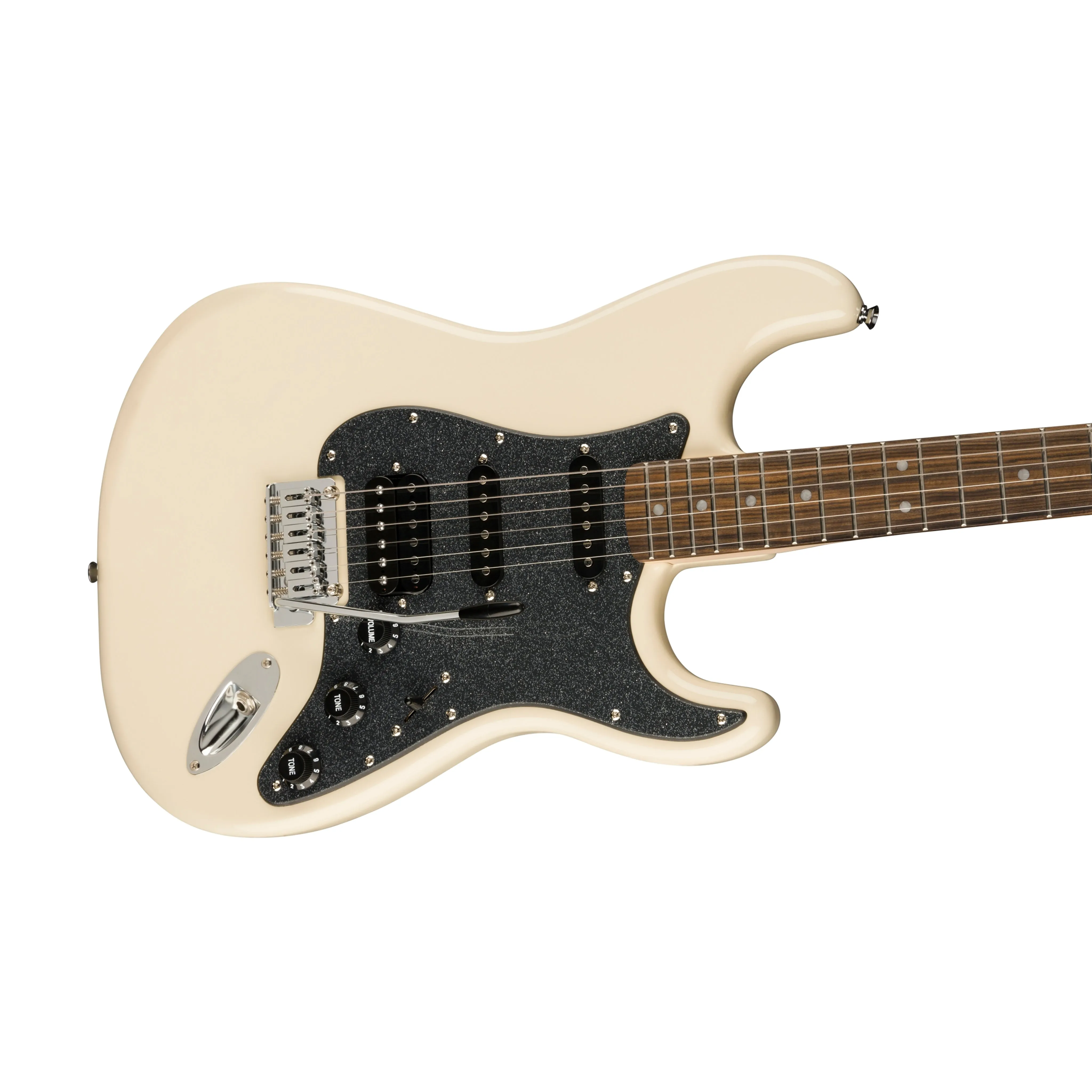 Squier FSR Affinity Series Stratocaster HSS Electric Guitar, Laurel FB, Olympic White