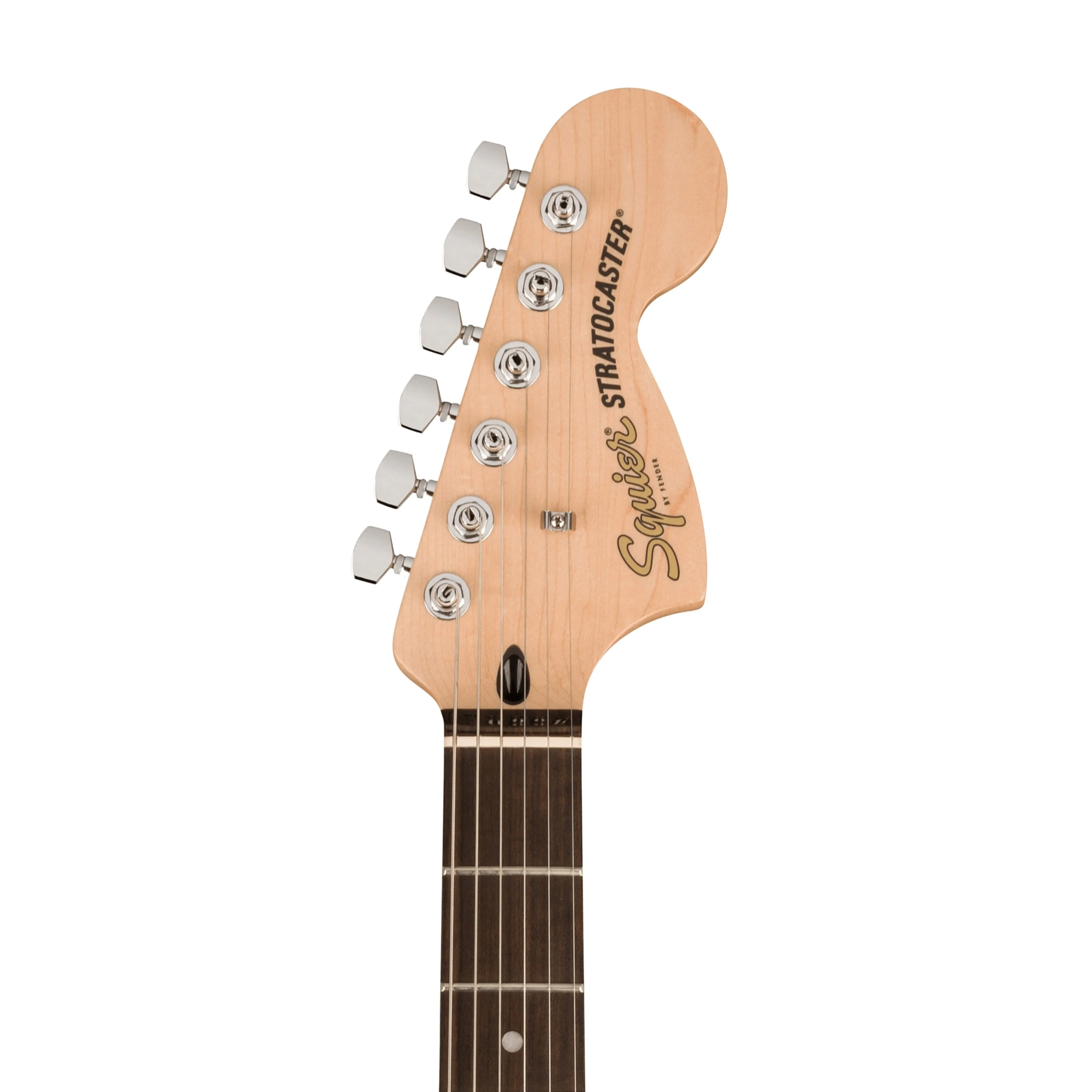 Squier FSR Affinity Series Stratocaster QMT Electric Guitar, Laurel FB, Sapphire Blue Transparent