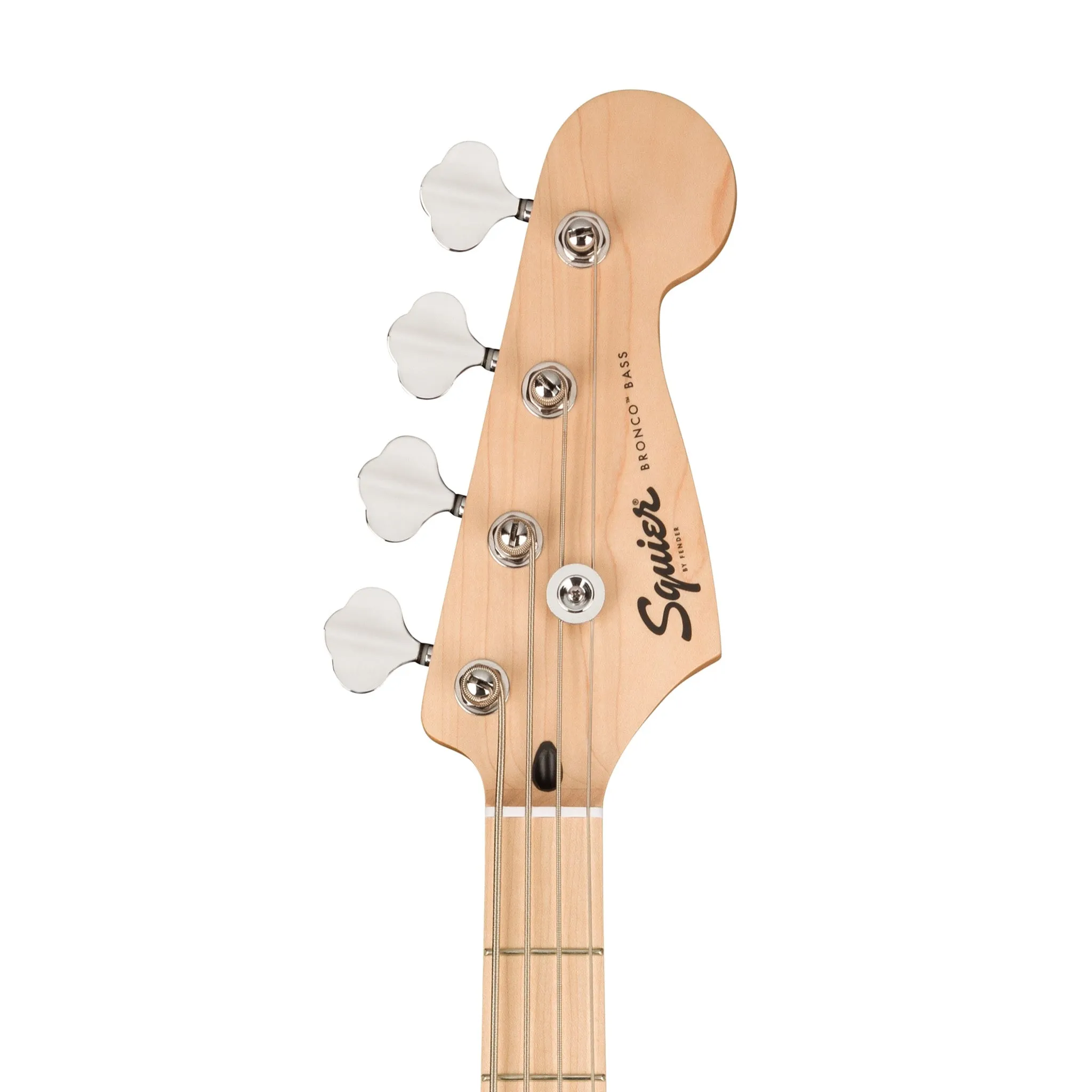 Squier Sonic Bronco Bass Guitar w/White Pickguard, Maple FB, Tahitian Coral