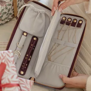 Stackers Jewellery Roll - Burgundy