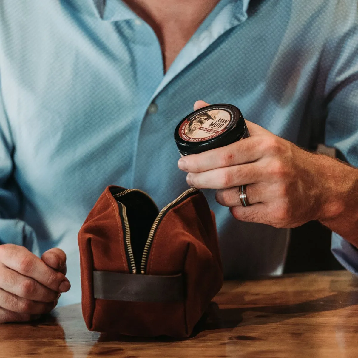 Sturdy Brothers Duck Canvas Dopp Kit - Rust