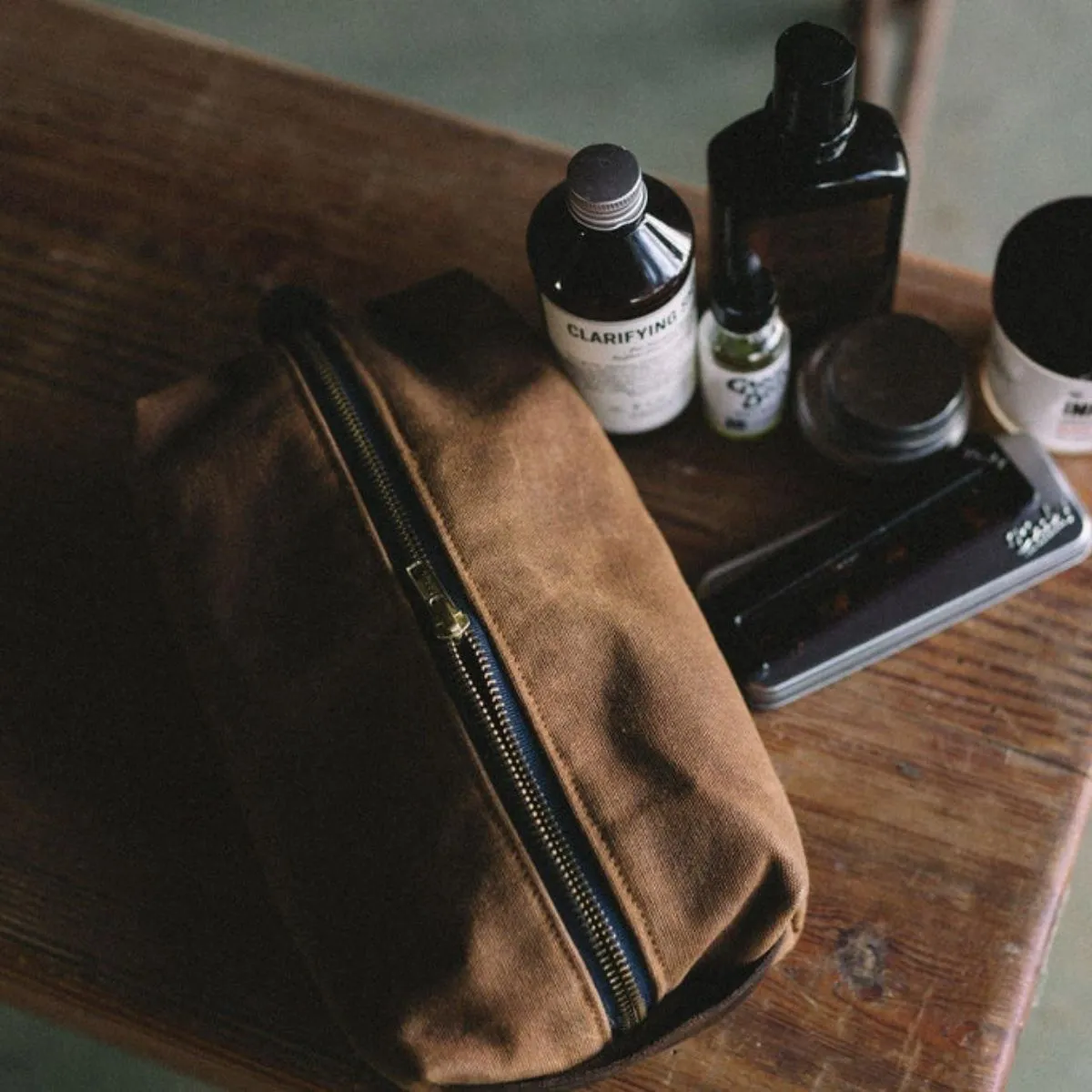 Sturdy Brothers Duck Canvas Dopp Kit - Rust