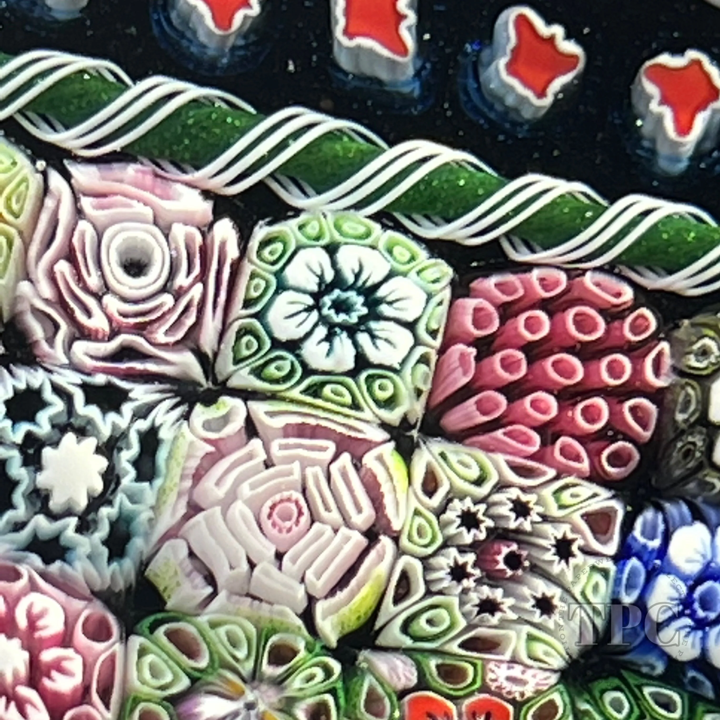 Tomasz Gondek 2022 Glass Art Paperweight Faceted Rectangular Closepack Complex Millefiori Plaque