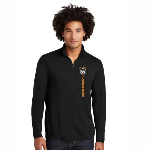 Tri the Wildwoods Men's TriBlend 1/4 Zip -Black Triad Solid - LCP