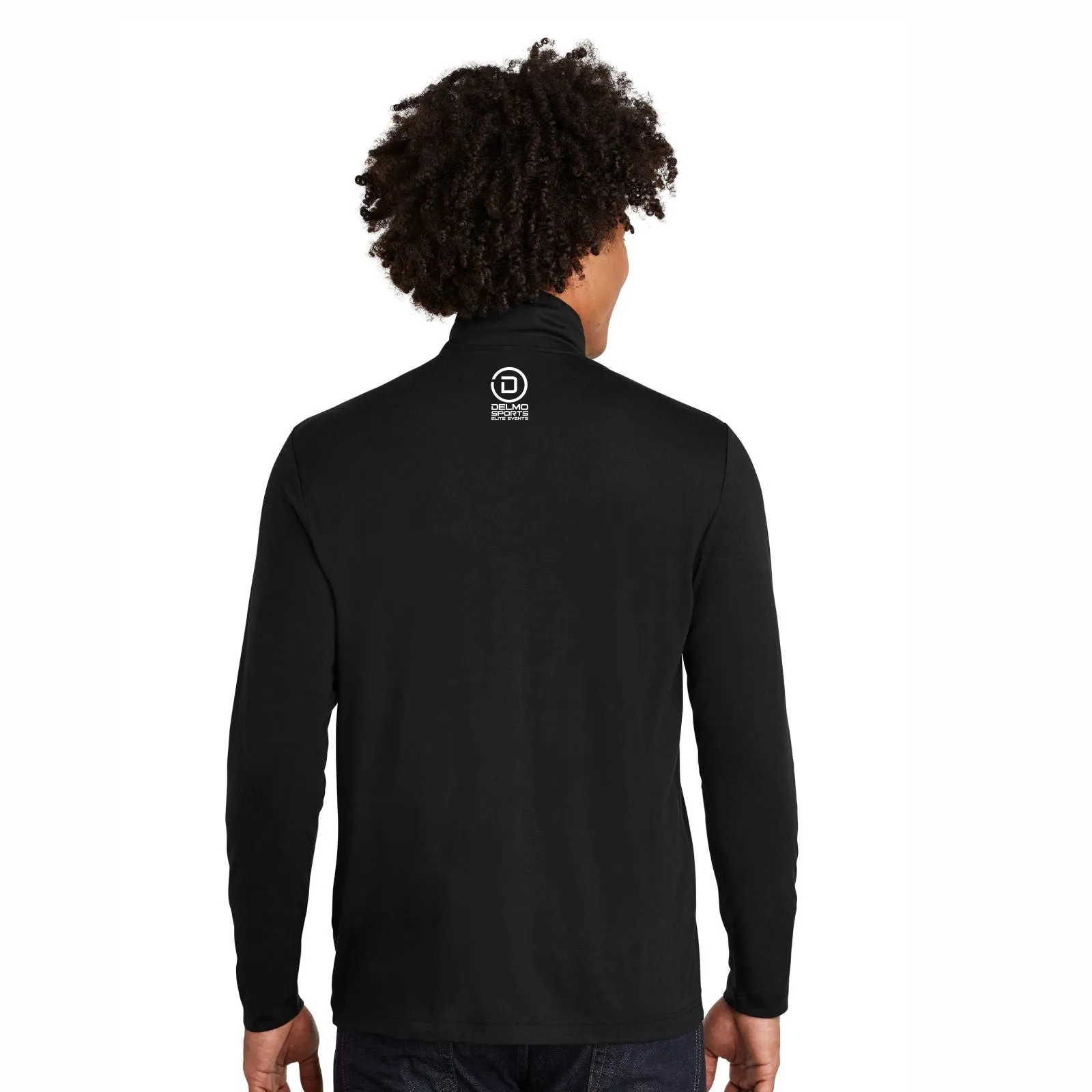 Tri the Wildwoods Men's TriBlend 1/4 Zip -Black Triad Solid - LCP