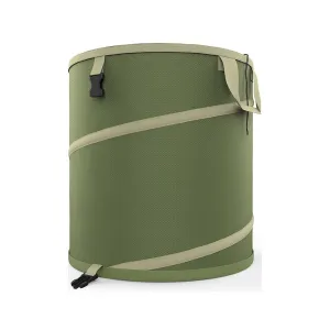 VuHom 30 Gallon Pop Up Heavy Duty Canvas Reusable Yard Bags Great for the Trash Waste Laundry Compost Refuse and Tool Utility Collapsible Storage