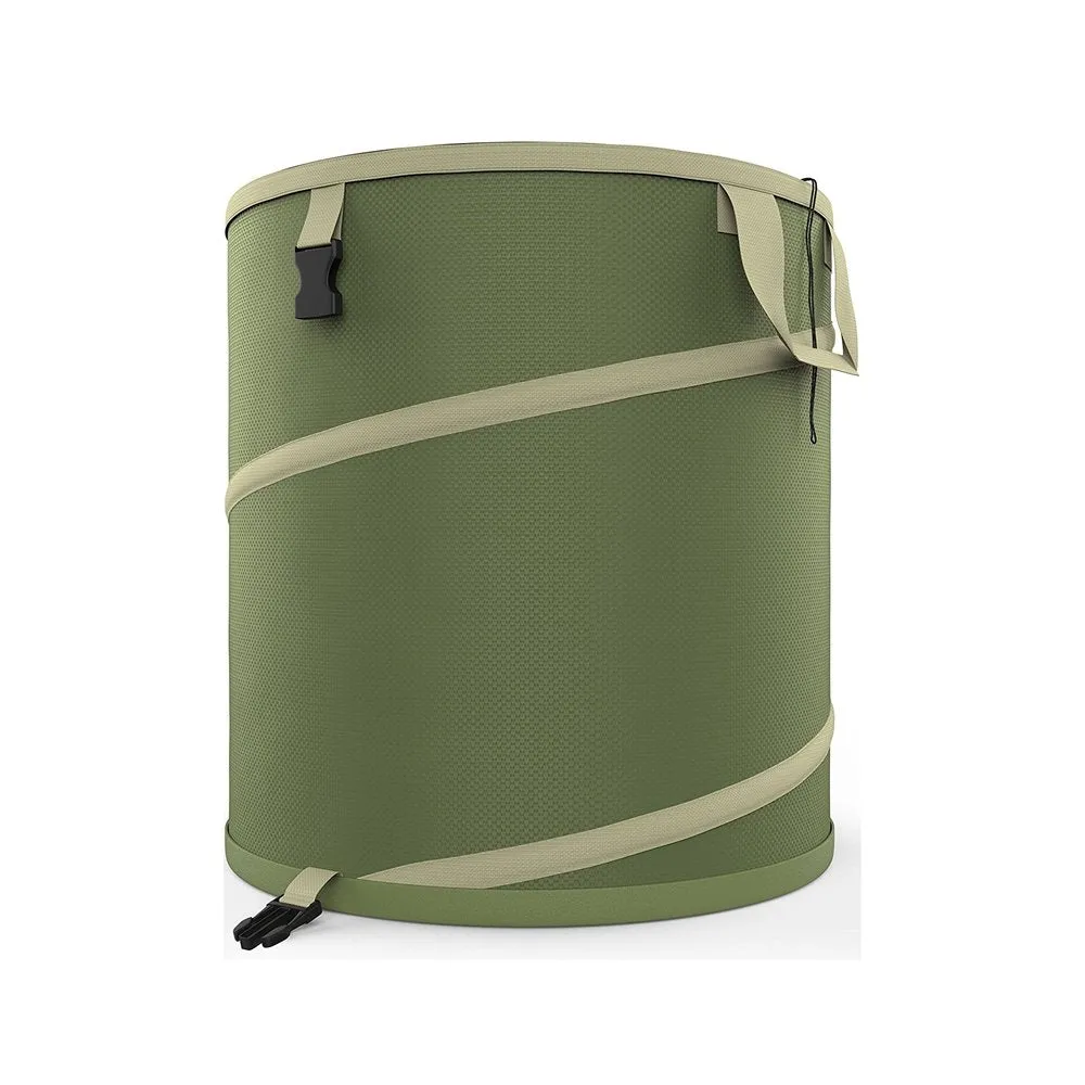 VuHom 30 Gallon Pop Up Heavy Duty Canvas Reusable Yard Bags Great for the Trash Waste Laundry Compost Refuse and Tool Utility Collapsible Storage