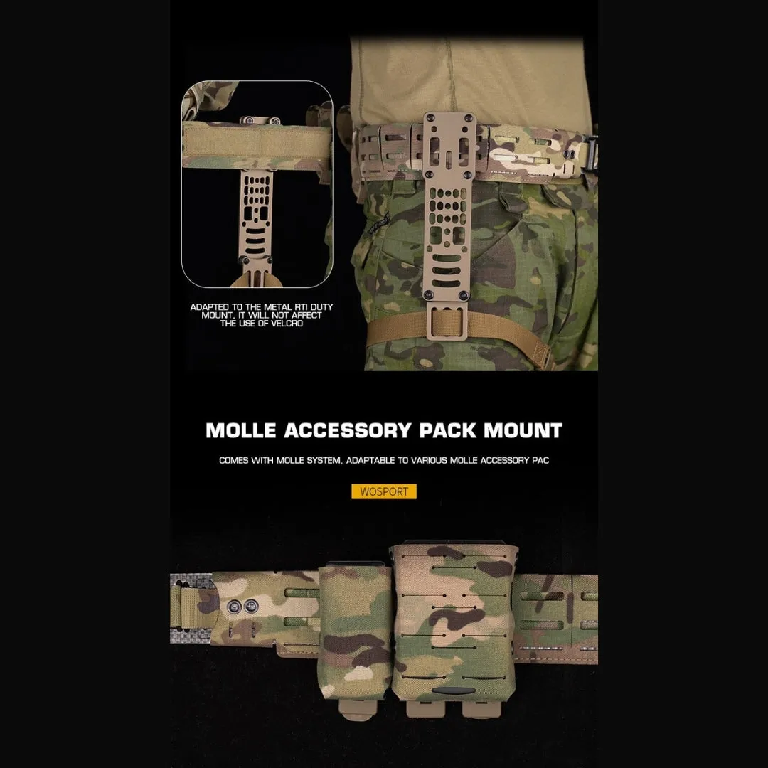 WST WRC Lightweight Combination Shooters Belt with Molle Webbing - Ranger Green