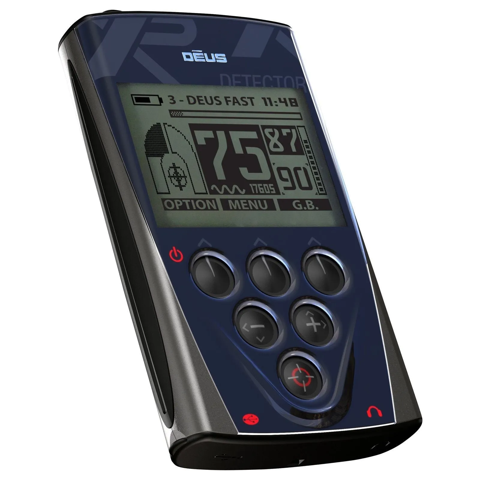 XP Deus Detector Deep Gold & Relic Package, Backphones, Remote and 2 X35 Coils
