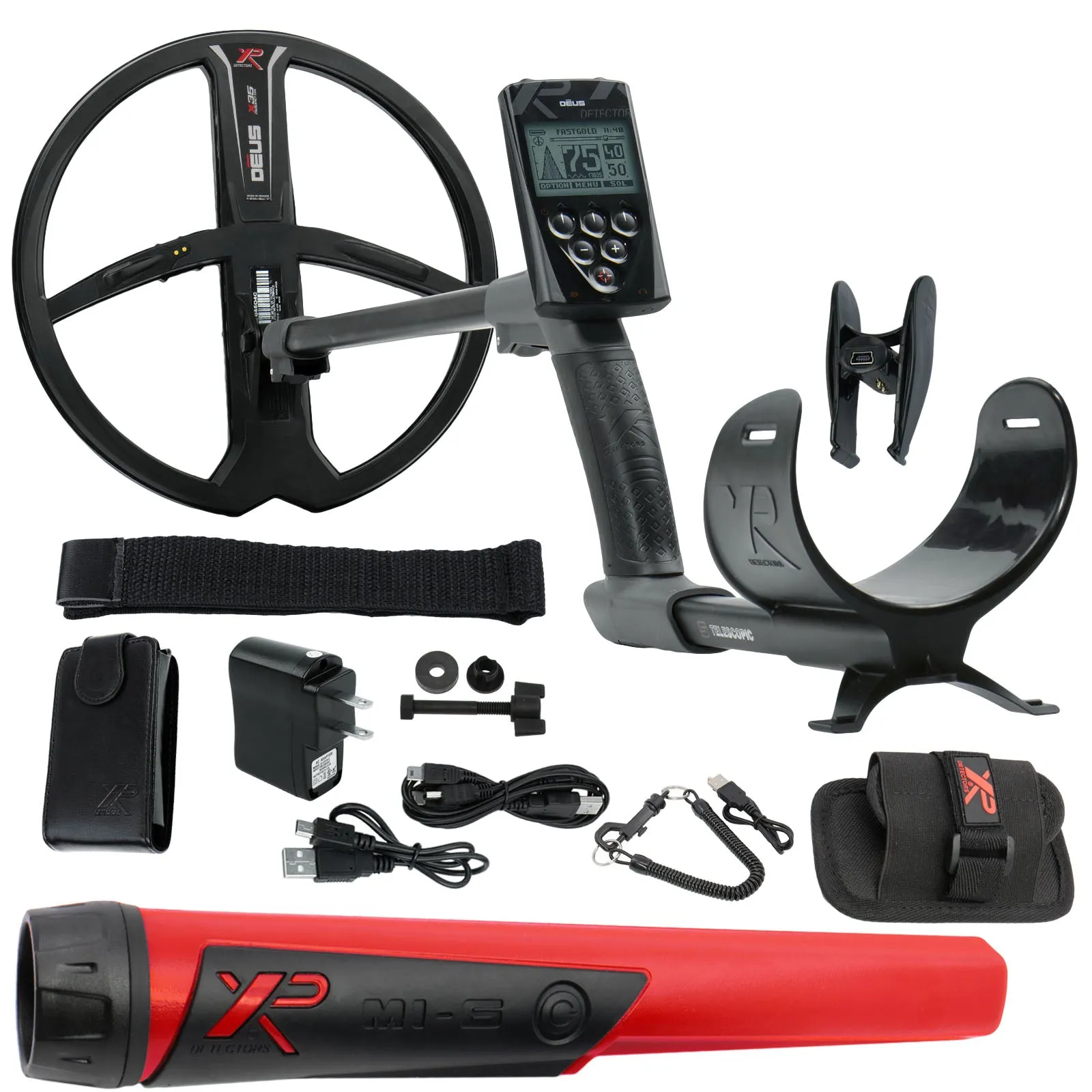 XP Deus Detector w/ MI-6 Pinpointer, Remote, 11” X35 Coil