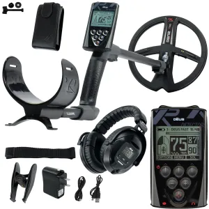 XP Deus Metal Detector with Full Sized Headphones, Remote and 9” X35 Search Coil