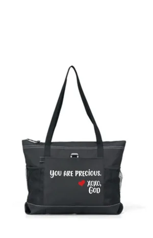 Zippered Tote Bag - You Are Precious.
